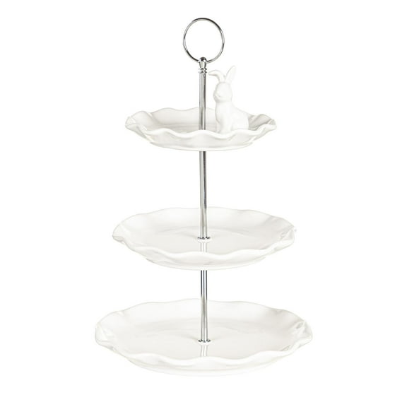 Ceramic and Metal Three Tiered Server