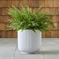 thumbnail image 2 of Better Homes & Gardens 16"W x 16"L x 15.8"H Ellan White Resin Plant Pot Planter, 2 of 7