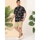 thumbnail image 4 of Lars Amadeus Camisa geométrica para hombre con botones, mangas cortas, camisas informales de verano Negro gris L Unique Bargains Camisas, 4 of 6