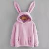 thumbnail image 3 of shqvo Bunny Ears Hoodie for Women Oversized Pullover Tops Rabbit Ear Sweatshirt wWith Pocket Cute Animal Hoodie for Girls Womens Early Fall Fashion, 3 of 6