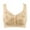 Beige, variant on 2 Packs Bras for Women Large Size Front Open Button Gathering No Steel Ring Underwear