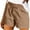 Khaki, variant on VBVC Women's Drawstring Elastic Waist Shorts,Straight Leg Breathable Shorts For Women,Ladies Summer Casual Comfy Hiking Shorts with Pockets,Army Green,S-2XL