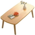 thumbnail image 2 of Modern Coffee Table, Portable Collapsible Desk, Engineered Wood, Versatile Floor Desk, Lightweight & Portable, No-Tool Assembly, Natural, 2 of 7