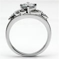 thumbnail image 3 of Women's Rhodium Plated Engagement Ring with CZ - Size 7, 3 of 5