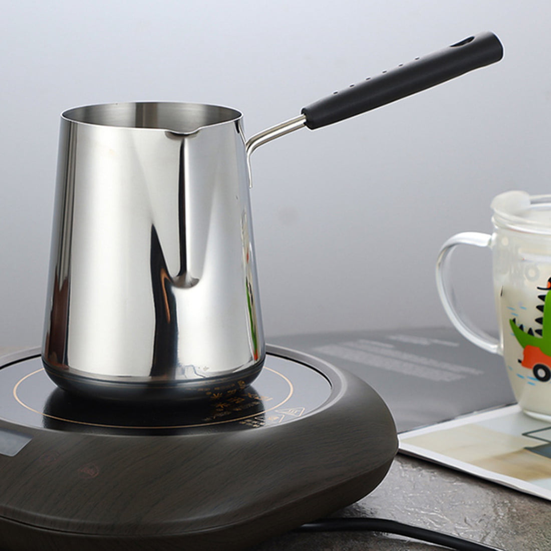 1 Stainless Steel Milk Warmer Stove Top Turkish Coffee Pot Butter Melt —  AllTopBargains