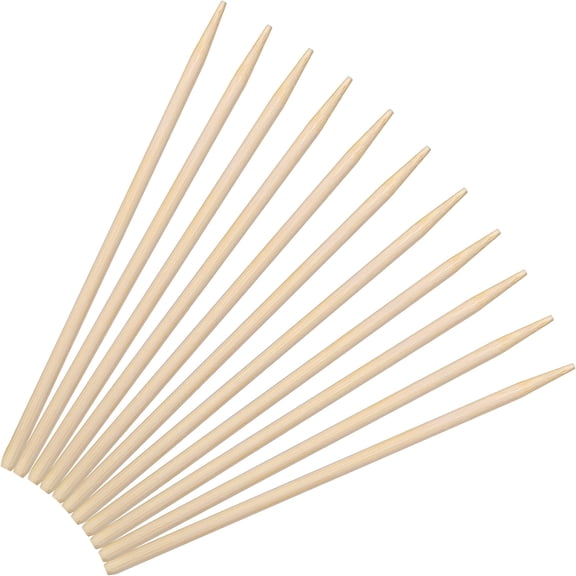 ACDANC Premium 7" Bamboo Skewers 5mm Thick Long Semi-point Caramel Candy Apple Corn Dog Sticks 100 Counts