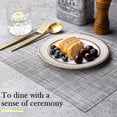 thumbnail image 5 of Placemats Set of 4 Washable Indoor/Outdoor Vinyl Place Mats for Dining Table PVC Weave Table Mats(Gray), 5 of 6