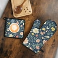thumbnail image 5 of Pioneer Flower Kitchen Oven Mitt and Pot Holder Sets 2 Pcs for Baking, Cooking and Grilling, Heat Resistant Up To 392 °F, 5 of 7