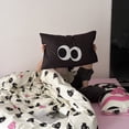 thumbnail image 2 of Smooffly Fundas de Almohada con Círculos Negros, Funda de Almohada Lumbar de algodón Blanco, Funda de cojín Decorativa para el hogar y la Oficina, 48 cm * 74 cm, 1 par, 2 of 5