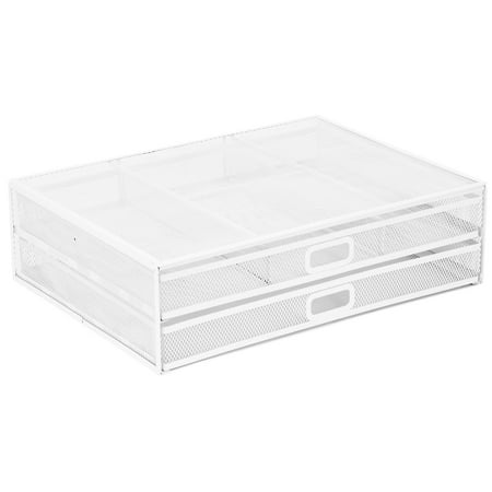 UPC: 0810041733597 | Mount-It! Metal Mesh Computer Monitor Stand and Riser with Pullout Drawer