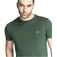 thumbnail image 2 of Lacoste Mens Crew Neck Pima Cotton Jersey T-shirt Green TH6709 132, 2 of 4