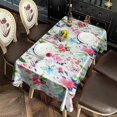 thumbnail image 6 of Pioneer Flower Floral Print Pattern Rectangle Tablecloth 60"x120",Waterproof Polyester Rectangle Table Cloth, Wipeable Spillproof Polyester Tablecloth for Dining, Camping, Indoor and Outdoor, 6 of 6