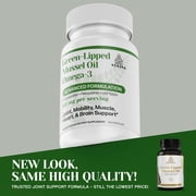 TURNER New Zealand Green Lipped Omega-3 Mussel Oil, 53x Higher Potency with UAF1000+ Super Antioxidant for Superior Joint Comfort & Mobility, No Fishy Aftertaste, 3 Bottles, 180 Softgels