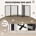 thumbnail image 7 of 120" Wide Heavy Duty Dog Playpen, Foldable Portable Indoor Outdoor Pet Pen for Small Dogs & Puppies 4 Panel, 7 of 7