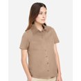 thumbnail image 2 of Harriton M585W Women's Advantage IL Short Sleeve Dress Shirt-Khaki-M, 2 of 6