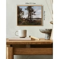thumbnail image 4 of Drsoum Vintage Woodland Pathway Landscape Wall Art Rustic Retro Framed Forest Scenery Prints Farmhouse Classic Decorations for Living Room Bathroom 8x10in Natural Framed, 4 of 6