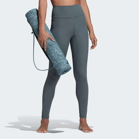 Adidas Women's Yoga Essentials High-Waisted Leggings HD6795 Blue Oxide