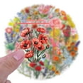 thumbnail image 4 of 100 Pcs Pressed Flower Wax Seal Stickers, Transparent Dried Flowers Resin Floral Botanical Stickers for Scrapbook Supplies Junk Bullet Journal Planner Laptops, Style 2, 4 of 5