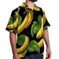 thumbnail image 2 of Banana Men's Short Sleeve Beach Shirts, Casual Printed Poplin Button Down, Unisex Summer Hawaiian Shirt, 2 of 6