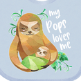 thumbnail image 4 of Inktastic My Pops Loves Me Cute Sloth and Baby Boys or Girls Baby Bib, 4 of 4