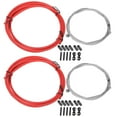 Red Bike Brake & Shift Cable Housing Set with Derailleur Kits Complete Bicycle Accessory