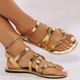 thumbnail image 5 of Dakaela Women's Flat Sandals Gladiators Casual Strappy Walking Thong Flip Flops Wide Width Bohe Summer Beach Slip on Slide Shoes Size 6, 5 of 8