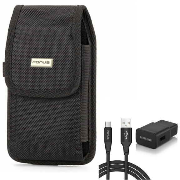 Fast Home Charger   Case Belt Clip for Motorola One 5G Ace Phone - Type-C 6ft USB Cable Quick Power and Swivel Holster Rugged Cover Combo for Motorola One 5G Ace (2021)