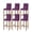 Purple, variant on Purple Burlap Texture Bar Stool Covers Set of 6, Farmhouse Vintage Purple Stretch Washable Bar Chair Covers with Backs, Removable Pub Counter Height Chair Cover for Kitchen Dining Room Cafe