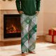 thumbnail image 4 of Pantalones de pijama largos para hombre, informales, con estampado a cuadros, holgados, deportivos, elásticos, rectos, vintage, con bolsillos, 4 of 9