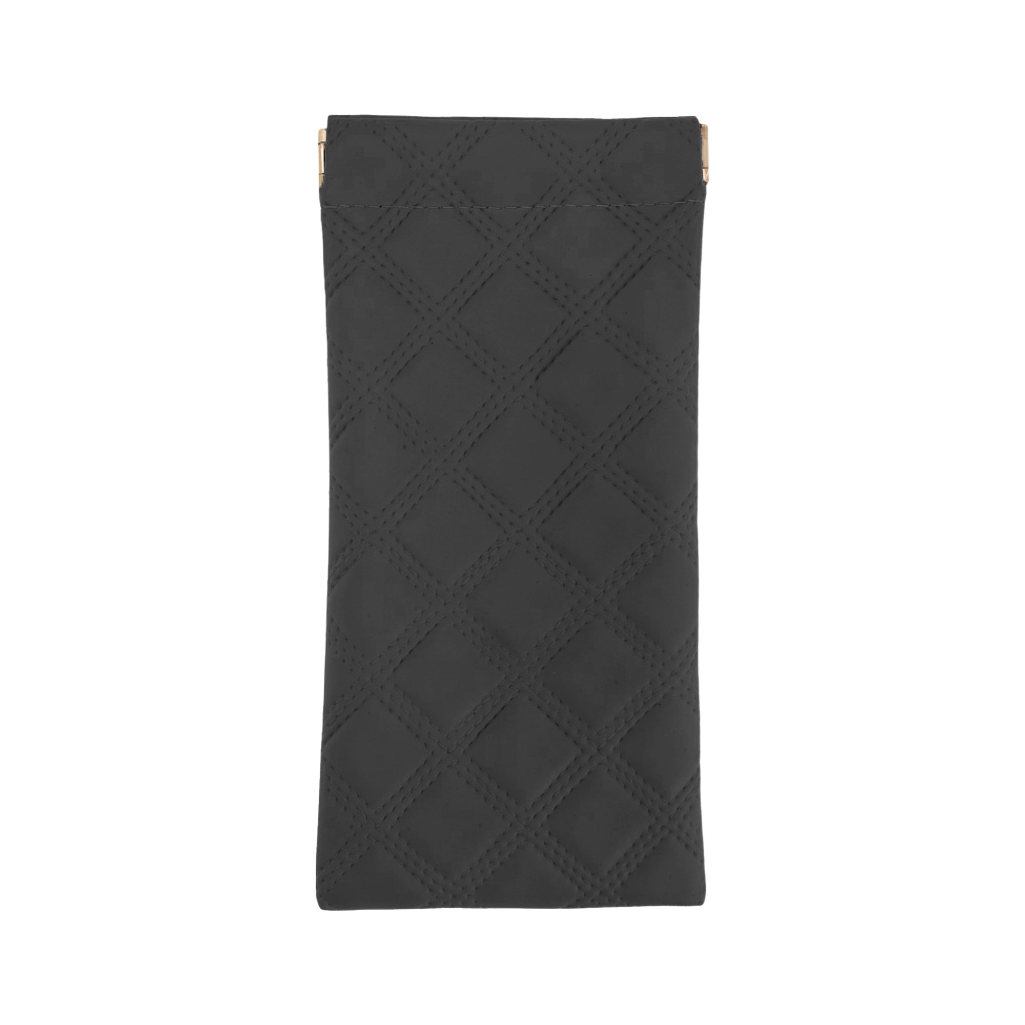 Unique Bargains Faux Leather Squeeze Portable Eyeglasses Case 6.89"x3.35"(L*W) Black