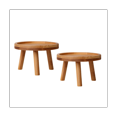 thumbnail image 1 of Wooden Plant Holder Stool Small Round Table for Potted Plant Fish Tank Indoor Plant Pot Display Stand 2Pcs, 1 of 6