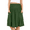 Olive Green, variant on Simlu Womens Regular and Plus Size Skirt with Pockets Below The Knee Length Ruched Flowy Skirt Midi Skirt For Women