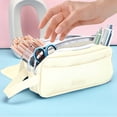 thumbnail image 4 of Classic Model Pen Bag, Large Capacity Stationery Box, Waterproof Net Design, Red Style, For Middle/High School Students, Organized Storage, Desk Supply Container, Stylish Academic Accessory $BS$3, 4 of 8