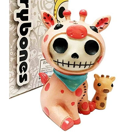 Furrybones Pink Polkadot Kirin Giraffe Cute Skeleton Monster Ornament Figurine