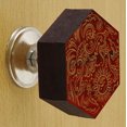 thumbnail image 2 of IBA Indianbeautifulart Poignées Gravées Rouges pour Porte de Placard en Bois Lot de 10, 2 of 3