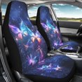 thumbnail image 4 of POLERO Galaxy Butterfly Pattern Vehicle Seat Covers for Car, Set of 2 Easy to Install Drive Seat Protection Covers Breathable Elastic Front Seat Cover, 4 of 9