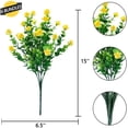 thumbnail image 2 of GRNSHTS 6 PCS Artificial Flowers Outdoor UV Resistant Plants Outside Hanging Planter Home Wedding Office Garden Decor (Yellow), 2 of 7
