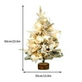 thumbnail image 3 of New Flocking Small Tree Green Table Decoration Christmas Tree Christmas Decoration Mini Table Decoration Holiday Props, 3 of 9