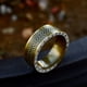 thumbnail image 1 of Anillo de acero inoxidable con nudo celta para hombre, anillo de acero de titanio con letras simples a la moda, 1 of 5