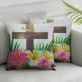 thumbnail image 2 of Nawypu He is Risen Easter Religious Pillow Covers , Cross Thorns Pillow Covers Burlap Decorative Cushion &amp; Throw Pillows Cases for Easter Home Sofa Couch&nbsp;2pc, 2 of 6