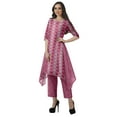 thumbnail image 3 of Moomaya Ensemble Kurti Kurta Pantalon pour Femmes Col Bateau Imprimé Robe 2 Pcs Tenue Ethnique, 3 of 6