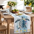 thumbnail image 3 of Burlap Table Runner 90 Inches Long, Nautical Sea Turtle Blue Ocean Non-Slip Kitchen Table Runners for Dining Room Everyday Use Party Table Decorations Summer Lemon Flower, 3 of 9