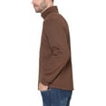 thumbnail image 2 of BC Clothing Men’s Bonded Fleece Lined Body Lined Quarter Zip Pullover Top (Brown, Large), 2 of 6