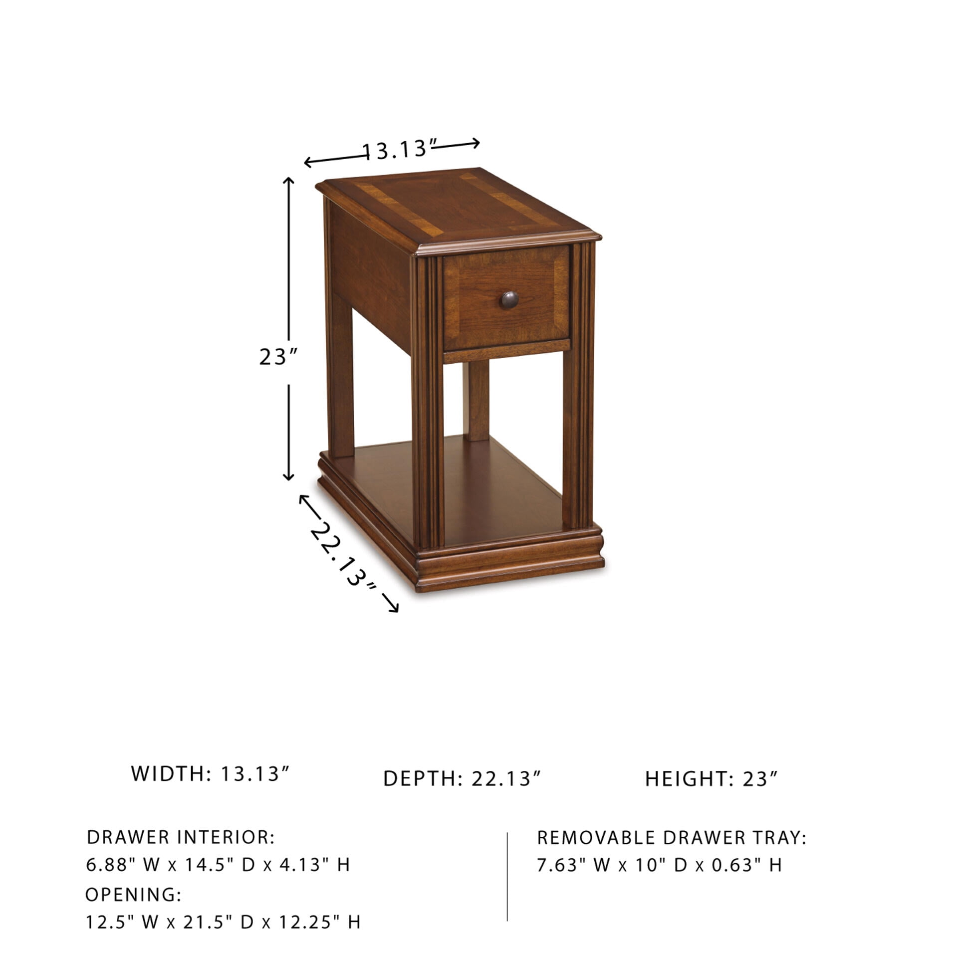 Signature Design by Ashley Contemporary Breegin Chairside End Table Brown