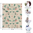 thumbnail image 4 of Beige Christmas Holly Pattern Blanket,Comfortable Soft Flannel Throw Blanket,All Season,Warm Lightweight Blankets for Sofa Bed Couch Living Room Chair,30"x40", 4 of 4