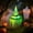 C, variant on Halloween LED Light Up Jagged Witch Hat Glowing Ghost Hat Outdoor Tree Hanging Decor Battery Operated Waterproof Weatherproof Hanging Lighted Hat For Yard Garden Party Decor