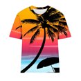 thumbnail image 4 of Fiudx Ofertas Flash Artículos En Oferta Tops con Estampado de Moda para Mujer, Blusa de Manga Corta con Cuello Redondo, Camisetas, 4 of 4