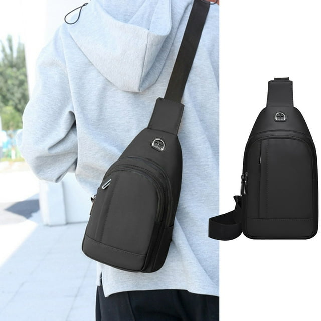 Bolso bandolera para hombre | Tejido de poliuretano hermético | Correa de hombro ajustable | Diseño de mensajero ligero y espacioso | Mochila de viaje para deportes al aire libre | Verde Gris Azul |