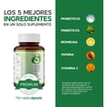 thumbnail image 4 of Suplemento Alimenticio LIFEED5 Probiotics 120 Cápsulas Enzimas Digestivas Fibra Natural Vitamina C y Zinc, 4 of 7