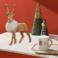 thumbnail image 5 of Fwttom Reindeer Christmas Decorations Indoor - Simulation Reindeer Desktop Small Figurine Christmas Deer Decor for Holiday Vacation Party, 5 of 7